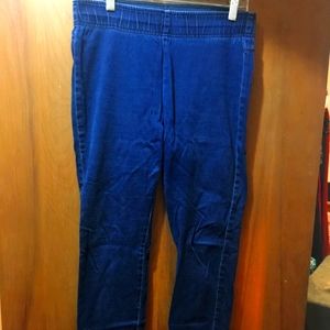 Dark Blue Elastic Waist Jeggings